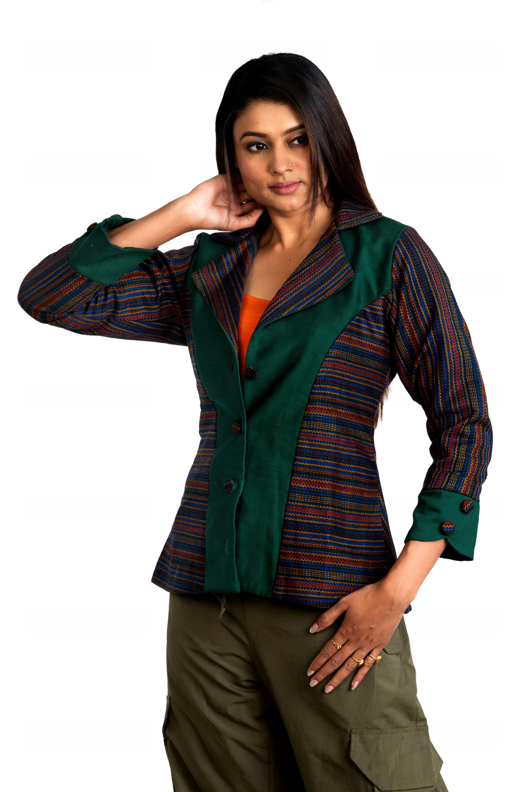 Srijan Geometrical Printed Women’s Blazer - Image 2