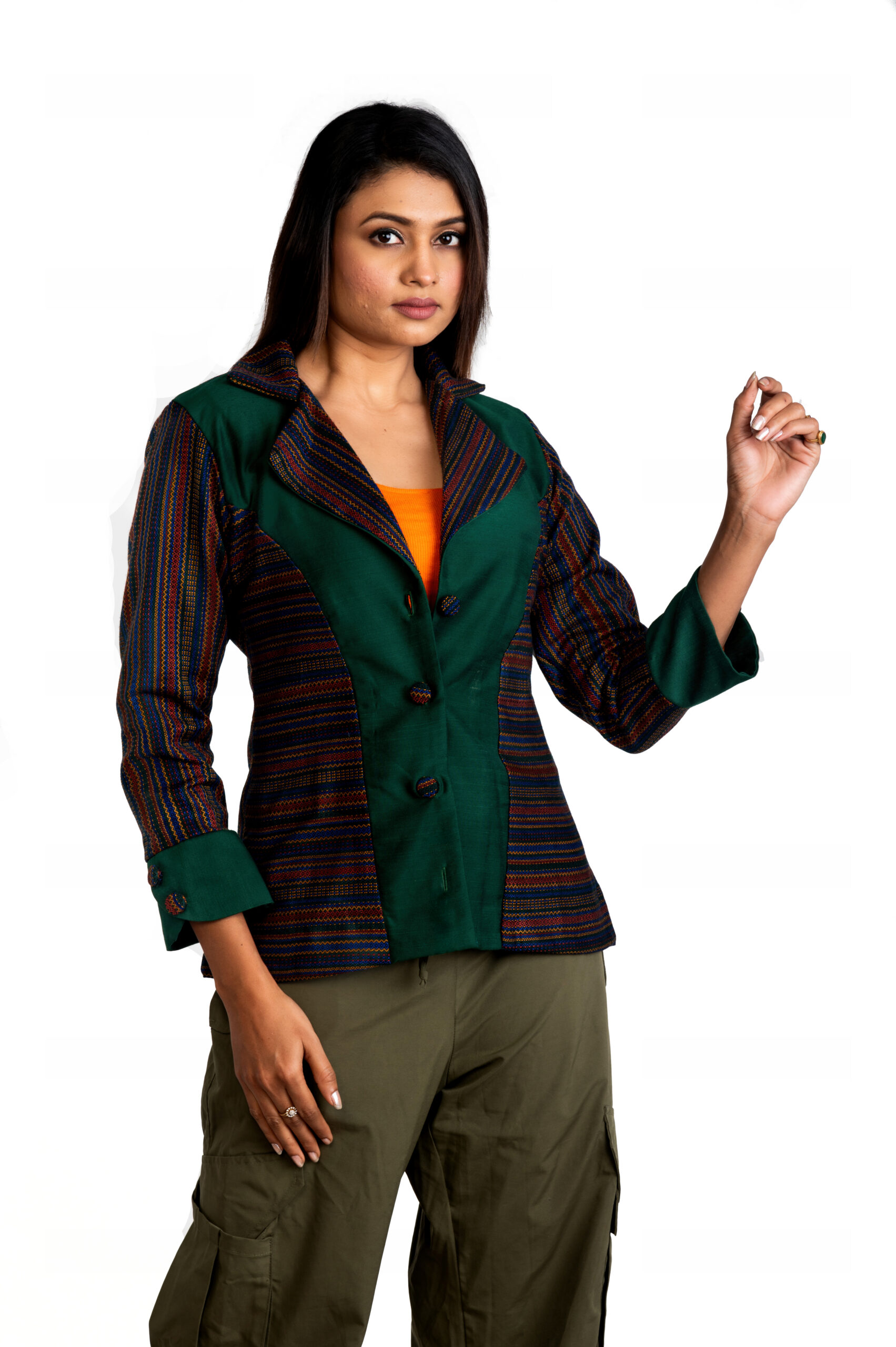 Srijan Geometrical Printed Women’s Blazer - Image 3