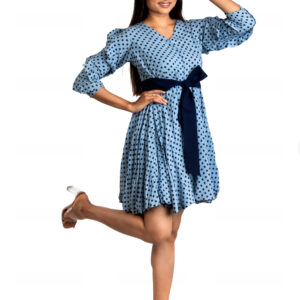 Srijan Bobby Printed Blue One Piece