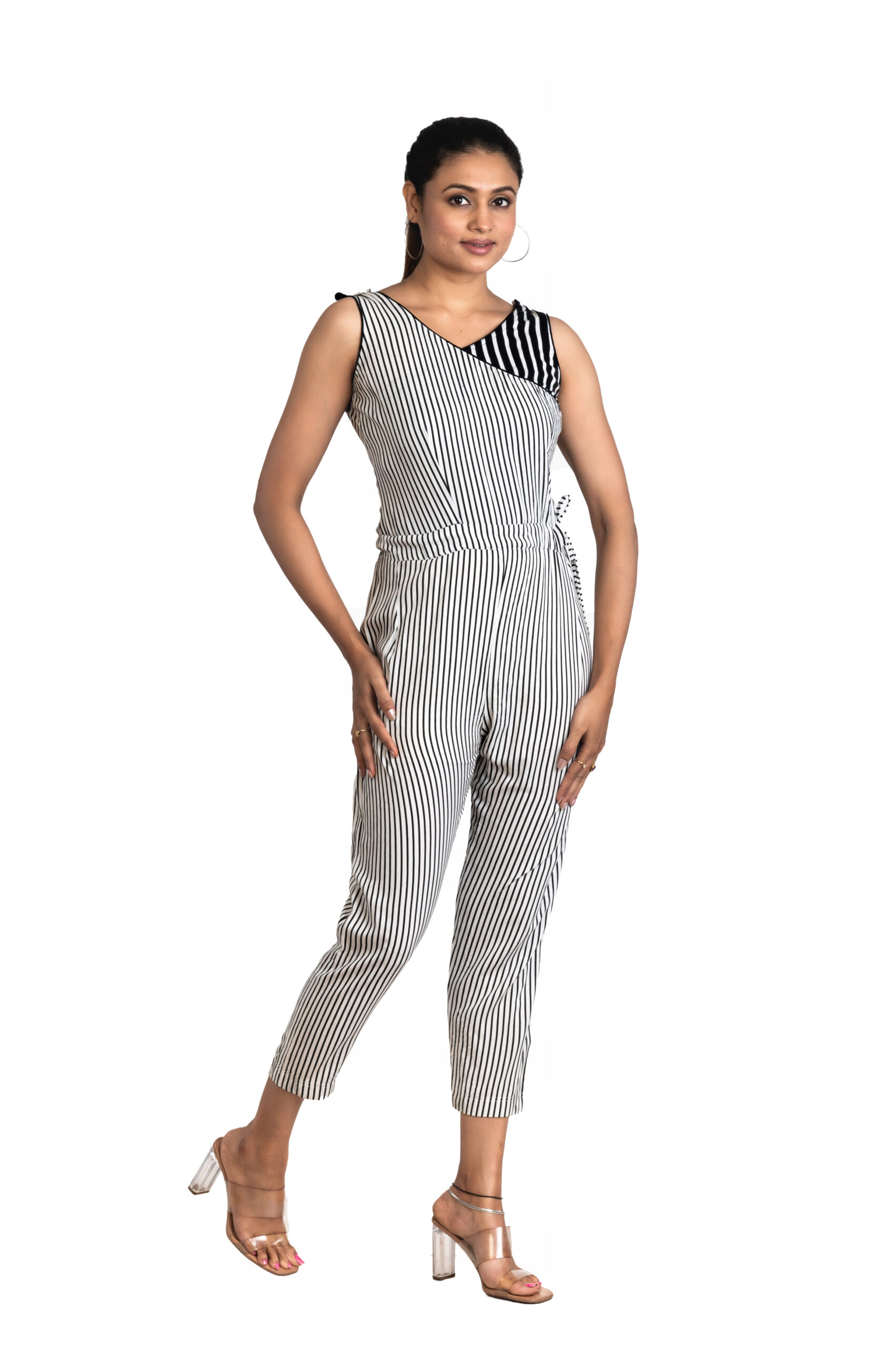 Srijan Striped Jump Suit - Image 3