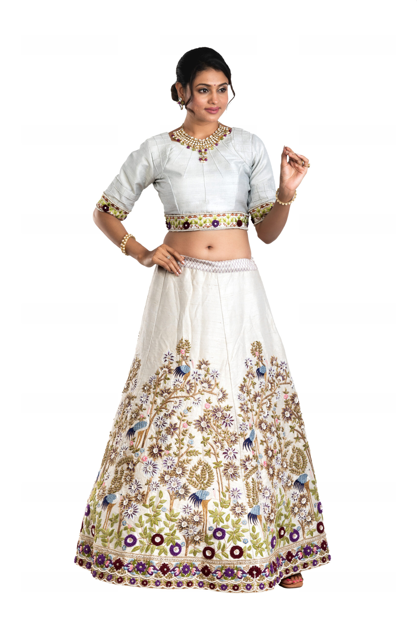 Srijan Heavy Embroidered Bridal Lahenga - Image 2