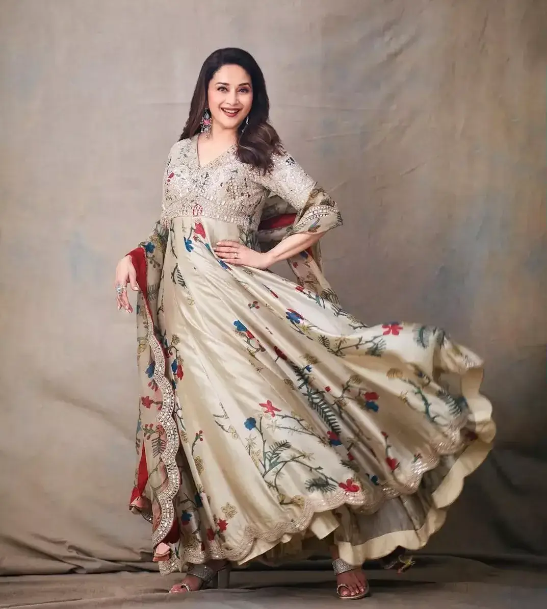 georgette anarkali suit