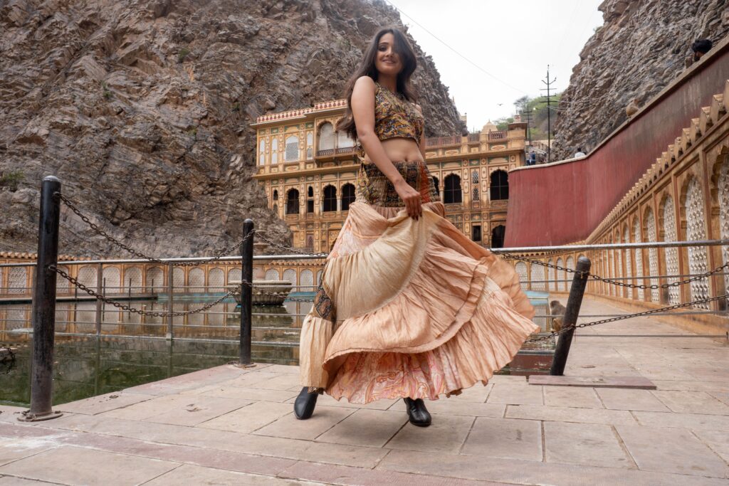 lehenga with crop top